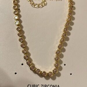 Pink Bezel cut bracelet cubic zirconia lead free